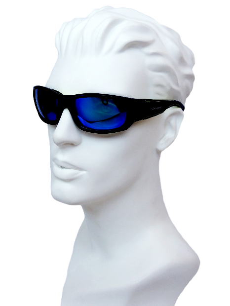 Black frame blue color lens